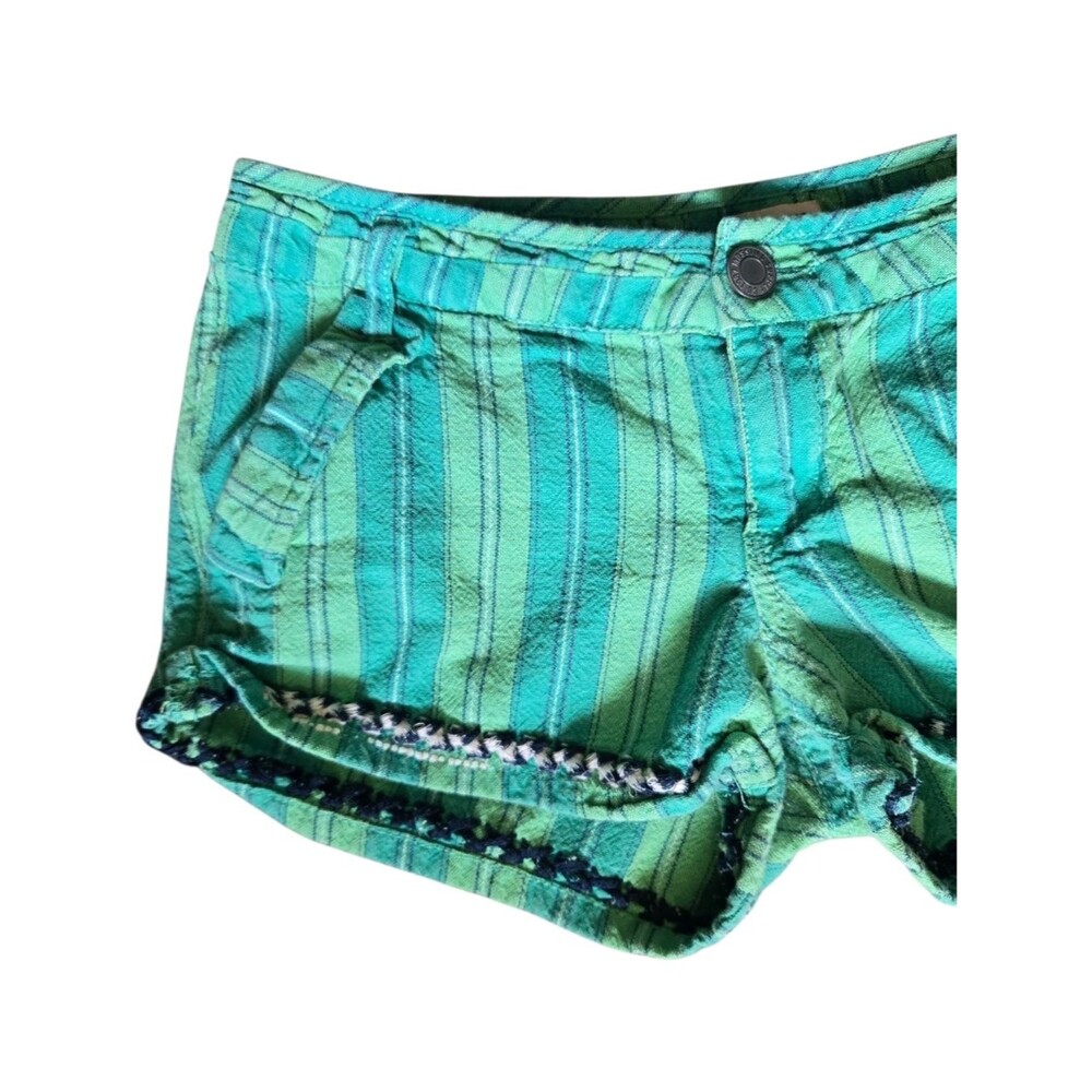 Mossimo Supply Co. Striped Teal Green Shortie Shorts